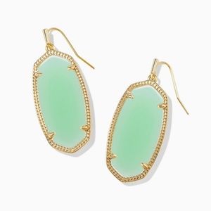 Kendra Scott Elle Gold Drop Earrings in Chalcedony